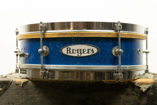 1960s Rogers 3x13 Sparkling Blue Pearl Classmate Snare Drum