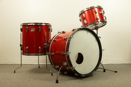 1970s Ludwig "Super Classic" Red Silk Drum Set