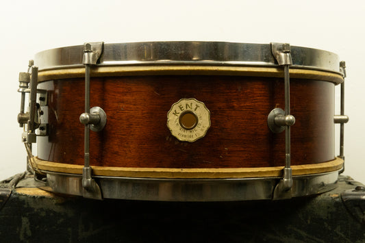 Vintage Kent 5x14 Natural Mahogany Snare Drum