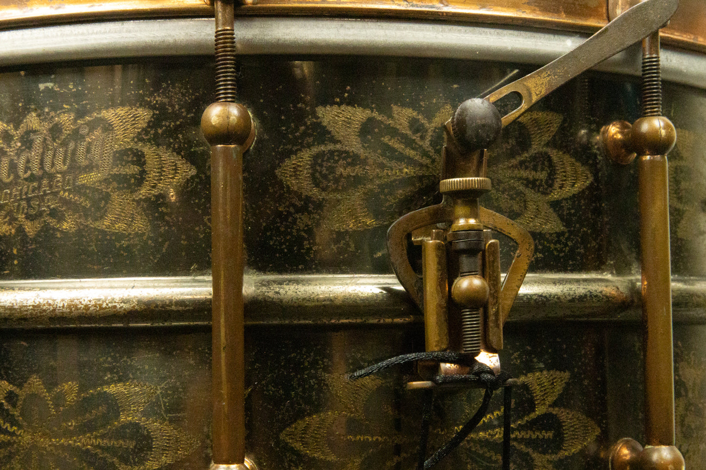 1920s Ludwig 6.5x14 De Luxe Black Beauty Snare Drum