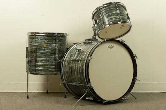 1967 Ludwig Oyster Blue Pearl Club Date Drum Set