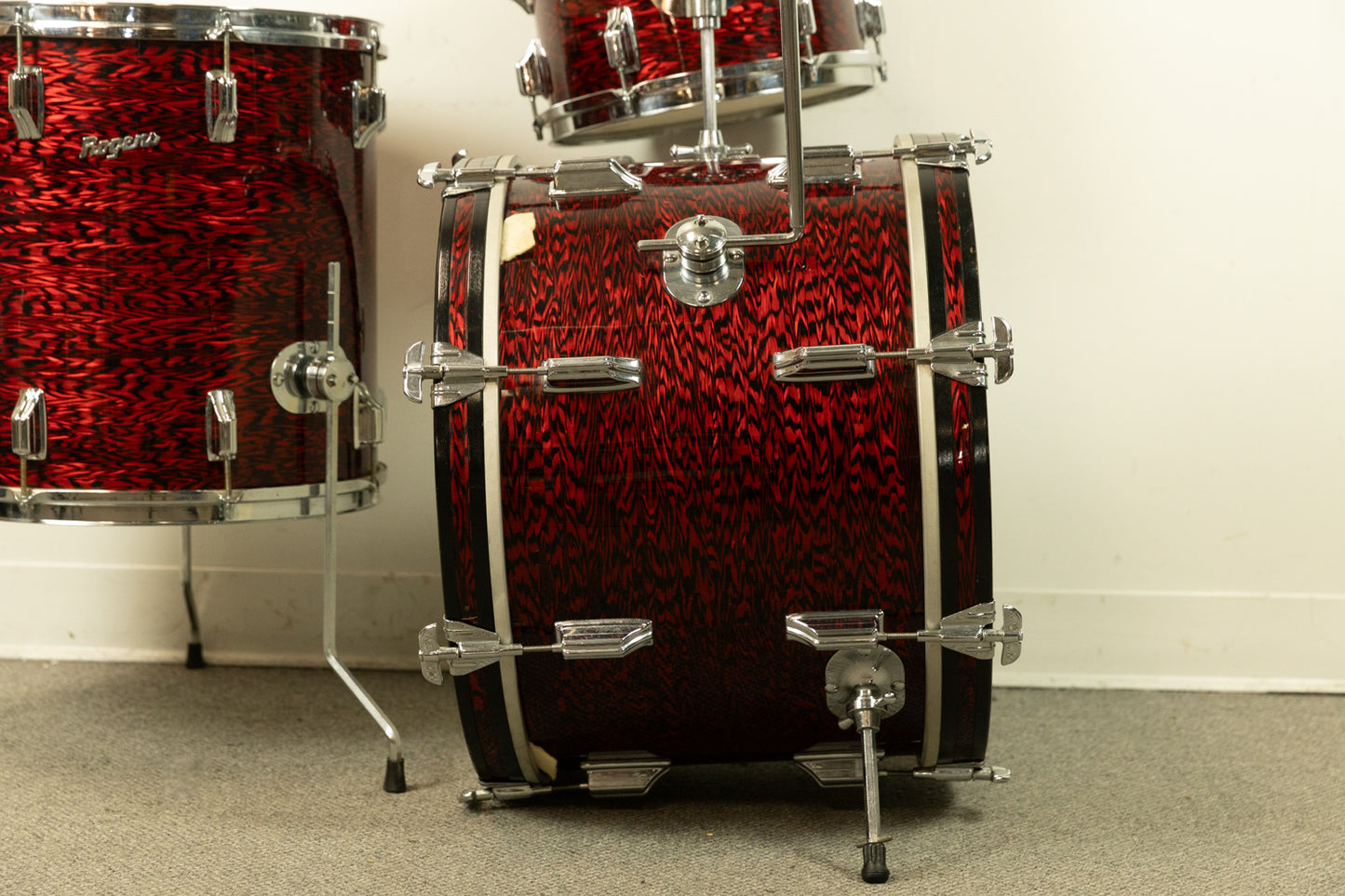 1960s Rogers Headliner Red Onyx Pearl Drum Set