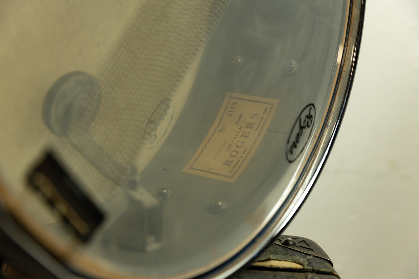 1960s Rogers 5x14 Blue Sparkle Pearl Powertone Snare Drum