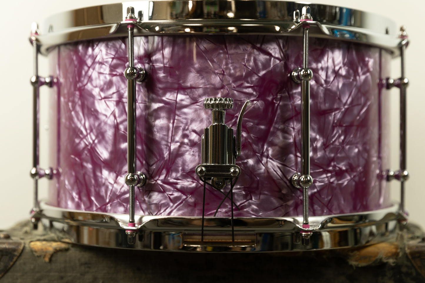 Standard Drum Co. 7.5x14 "Super 66" Pomegranate Pearl Snare Drum
