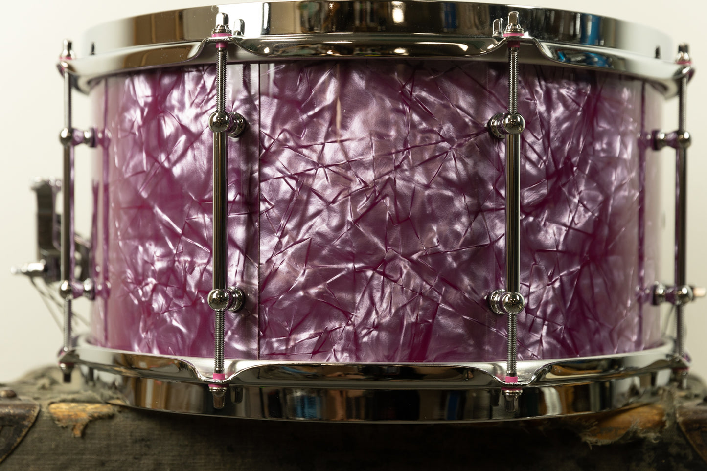 Standard Drum Co. 7.5x14 "Super 66" Pomegranate Pearl Snare Drum