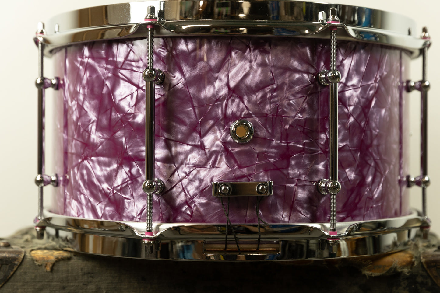 Standard Drum Co. 7.5x14 "Super 66" Pomegranate Pearl Snare Drum