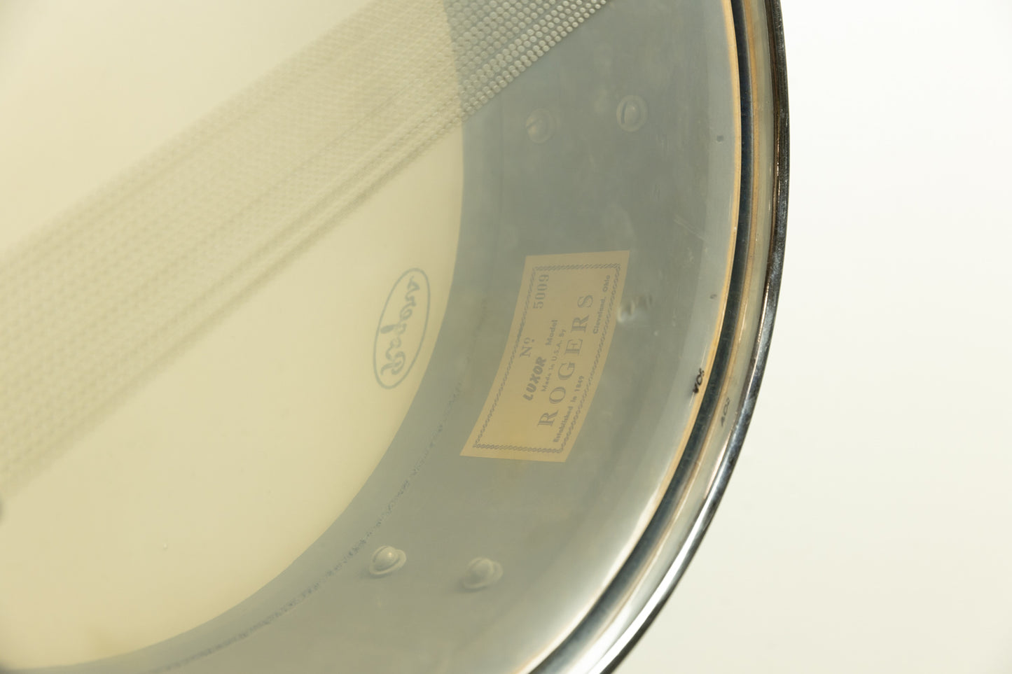 1960s Rogers 5x14 Blue Sparkle Pearl Luxor Snare Drum