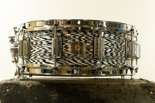 Rogers USA 5.5x14 White Onyx Dynasonic Snare Drum