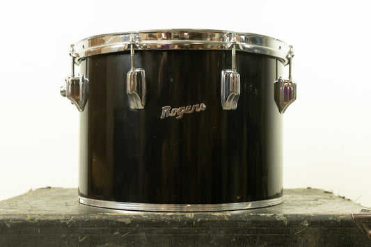 1970s Rogers 10x14 Jet Black Pearl Concert Tom