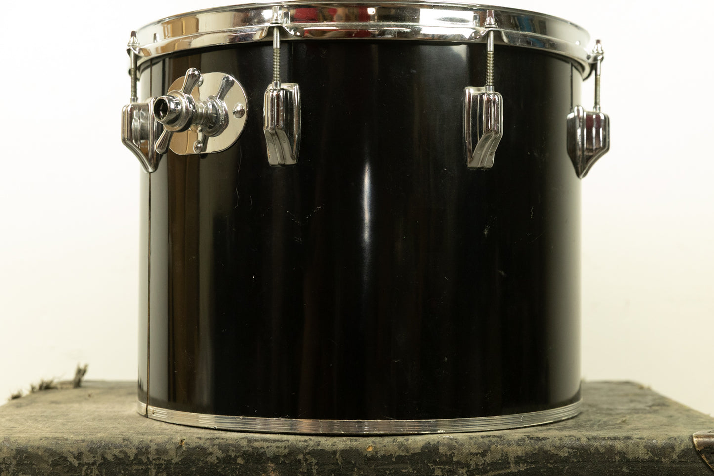 1970s Rogers 12x15 Jet Black Pearl Concert Tom