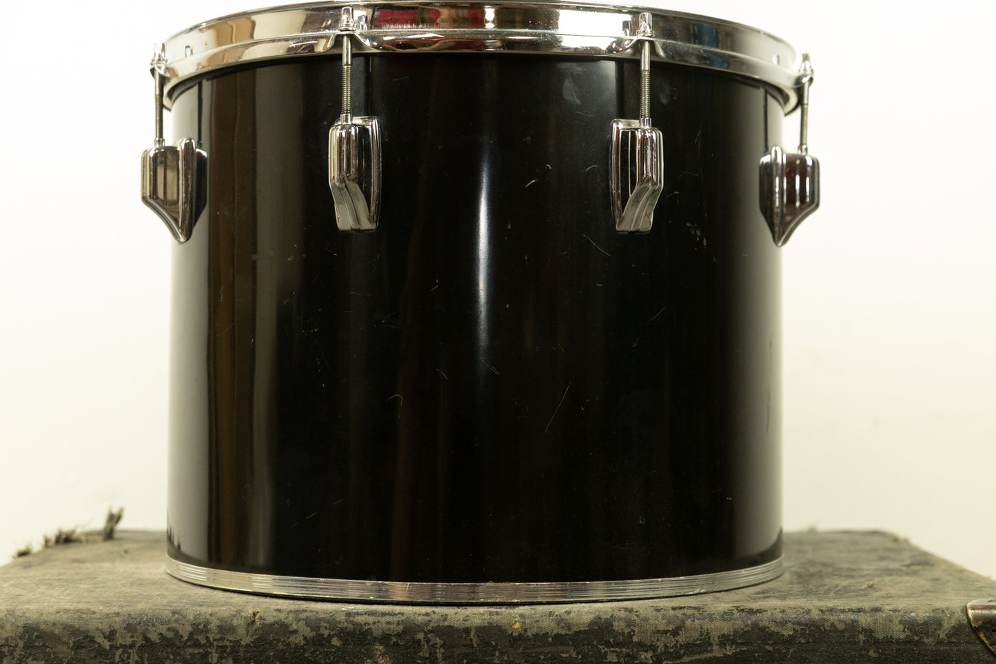 1970s Rogers 12x15 Jet Black Pearl Concert Tom