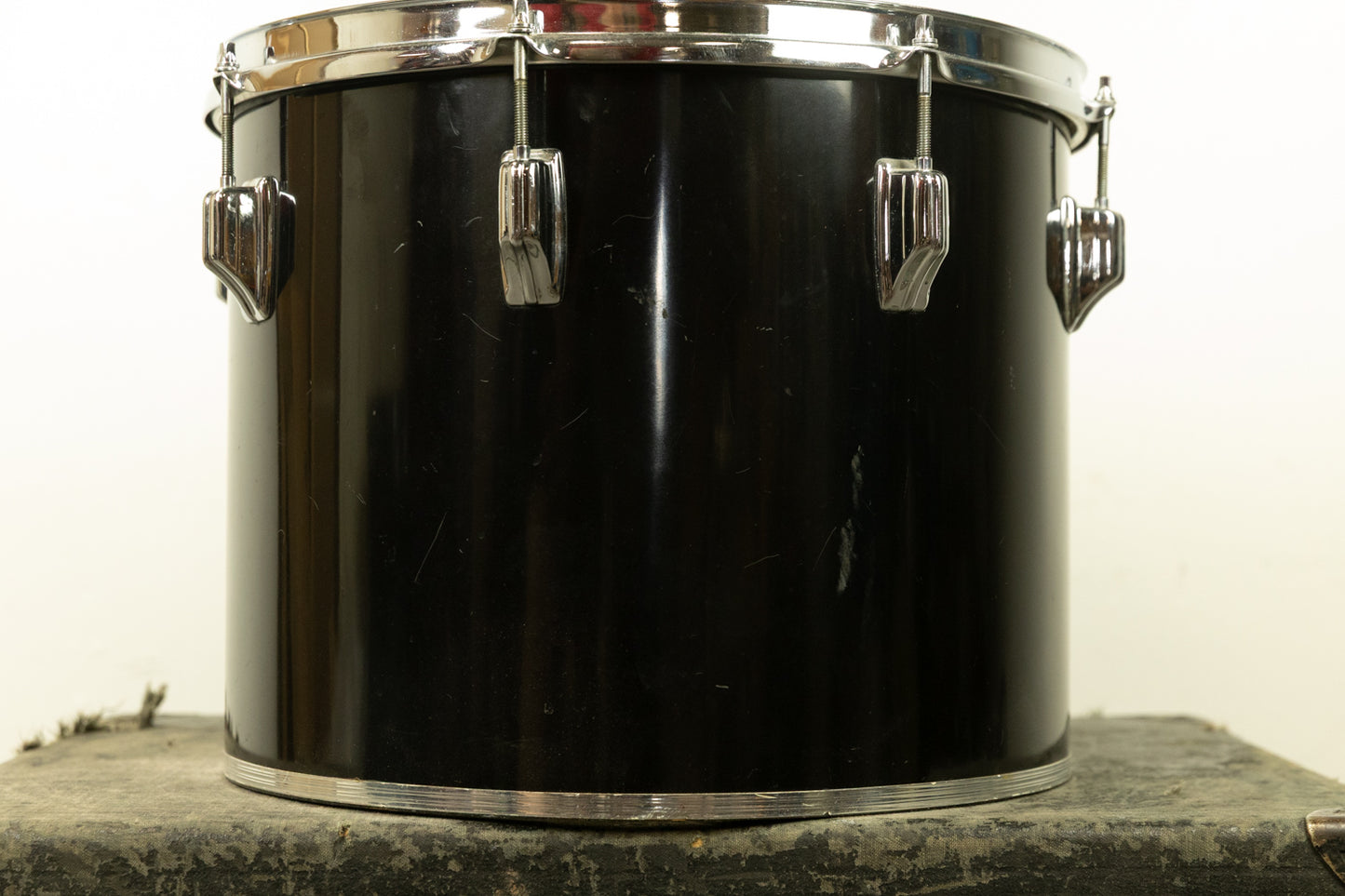 1970s Rogers 12x15 Jet Black Pearl Concert Tom