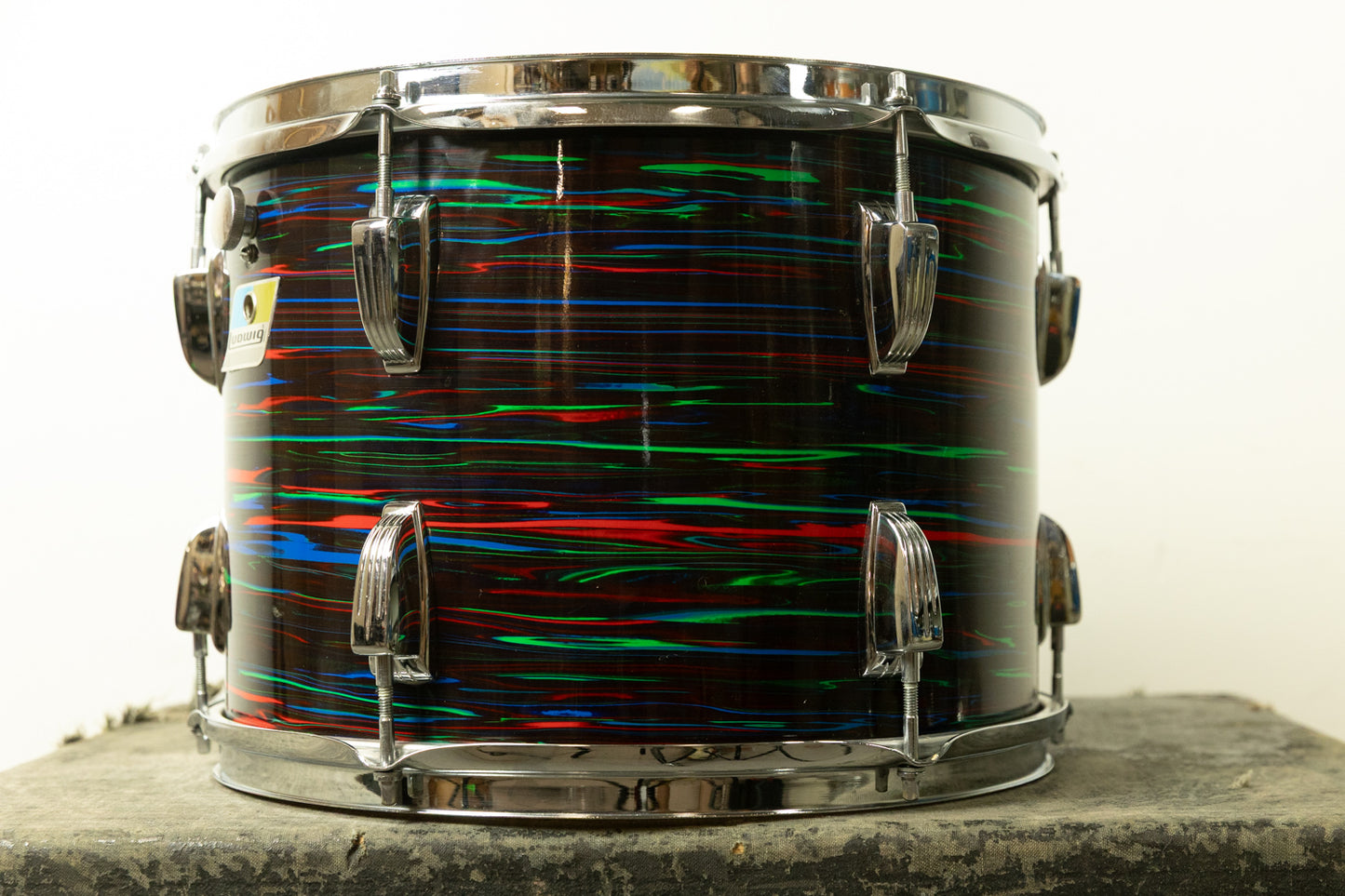 1970s Ludwig 10x14 Psychedelic Red Tom