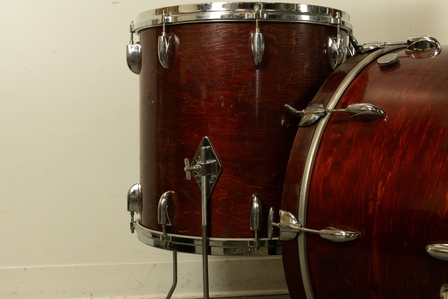 1970s Gretsch Walnut 14x24 9x13 and 16x16 Drum Set