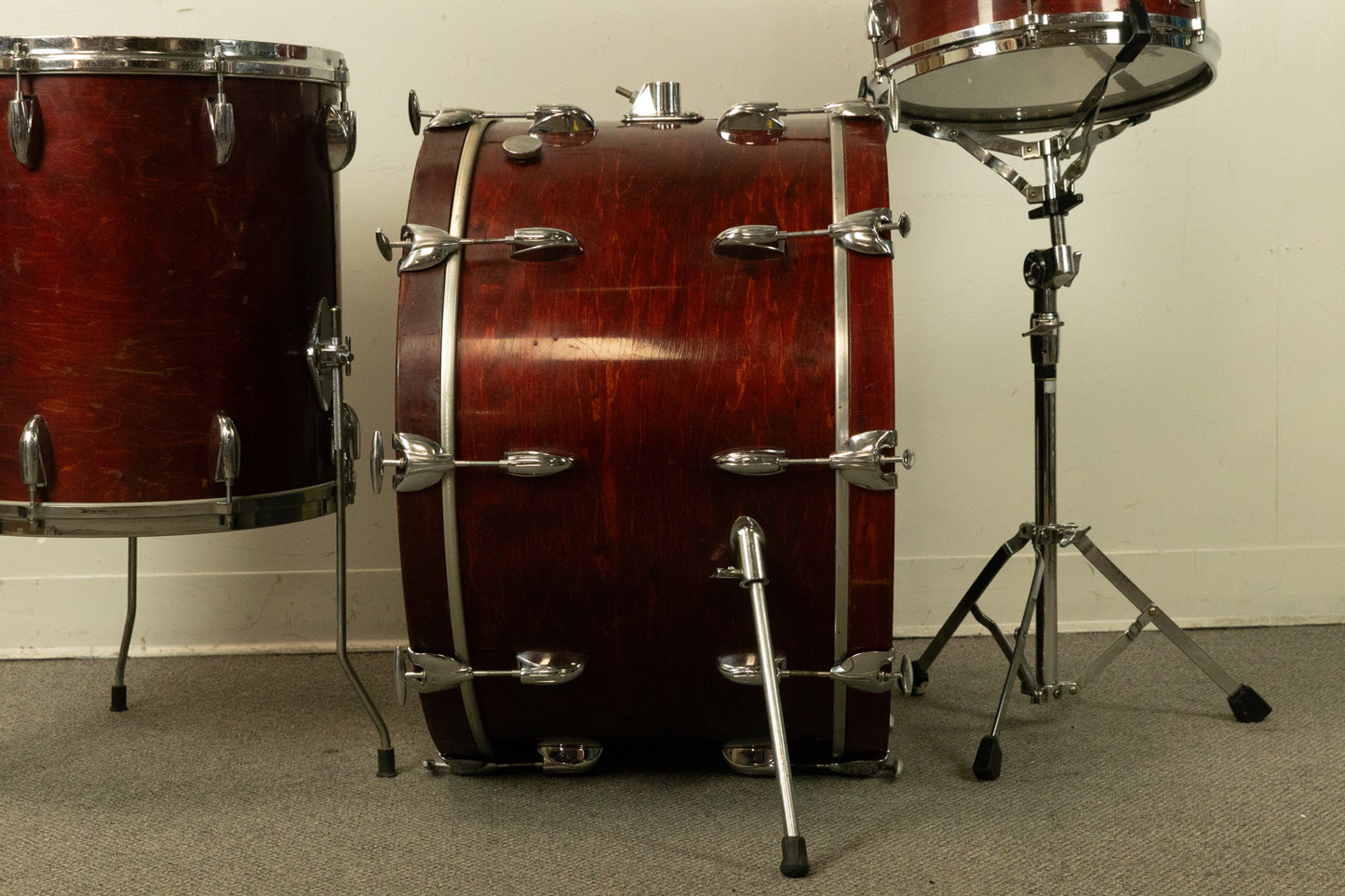 1970s Gretsch Walnut 14x24 9x13 and 16x16 Drum Set