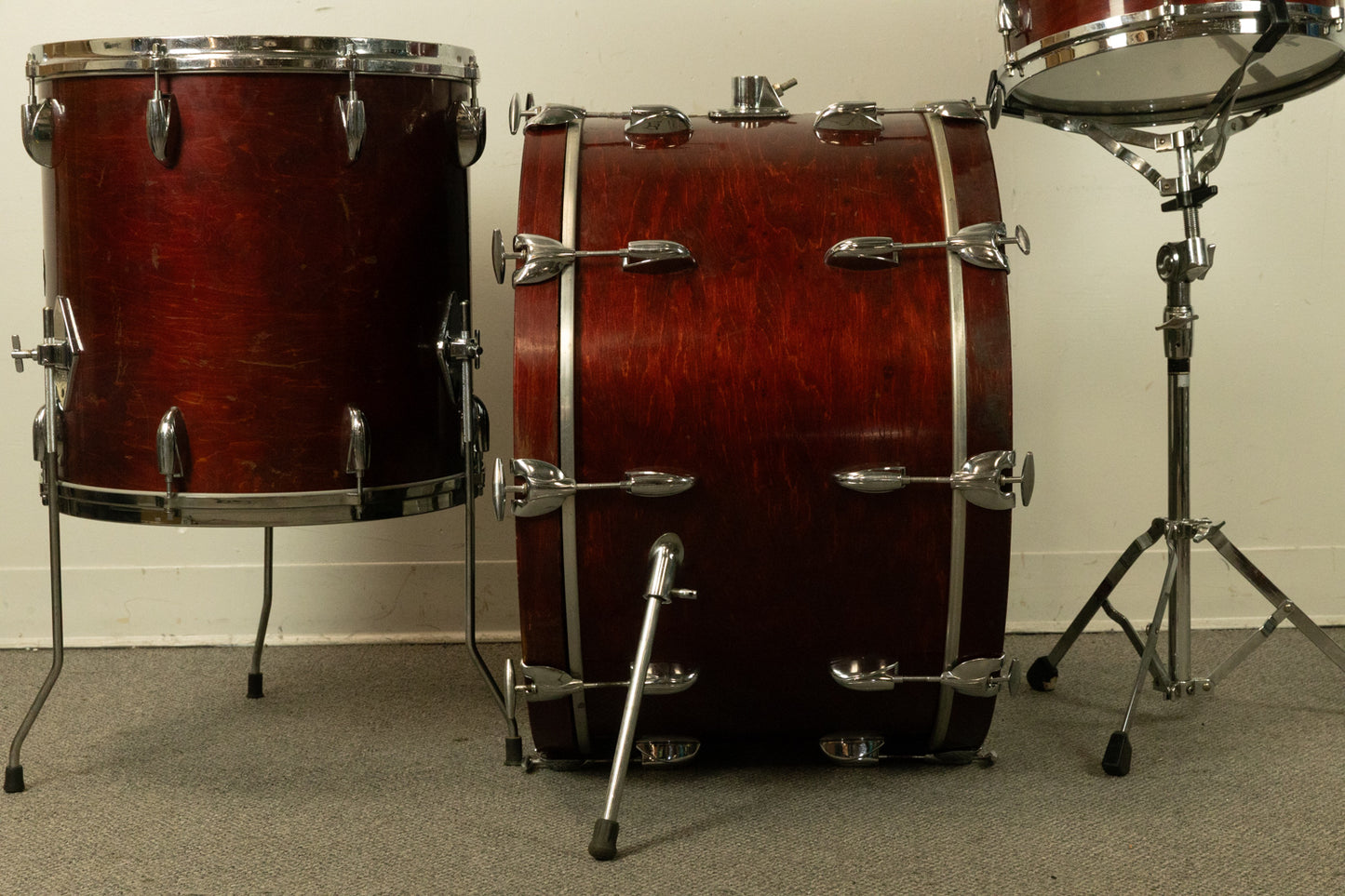 1970s Gretsch Walnut 14x24 9x13 and 16x16 Drum Set