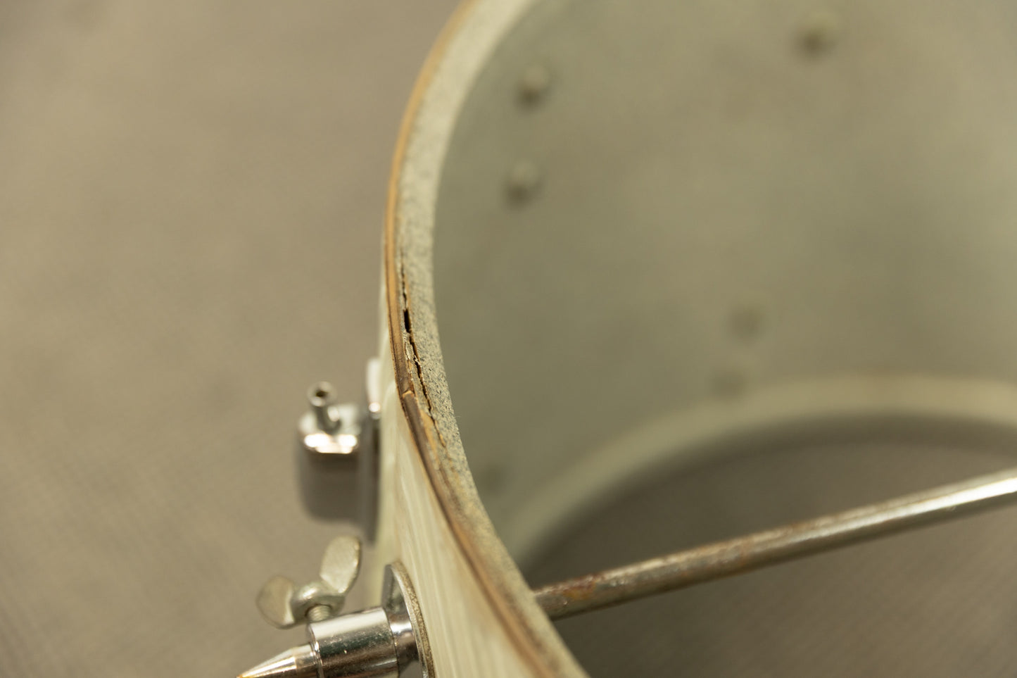 Vintage Ludwig 14x22 Standard White Astro Bass Drum