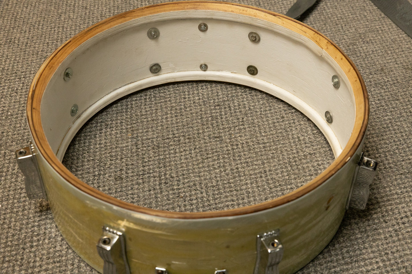 1960s Ludwig 5x14 White Marine Pearl Jazz Festival Snare Drum