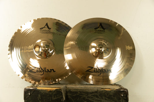 Zildjian 15" A Custom Mastersound Hi Hat Cymbals 1099g 1606g