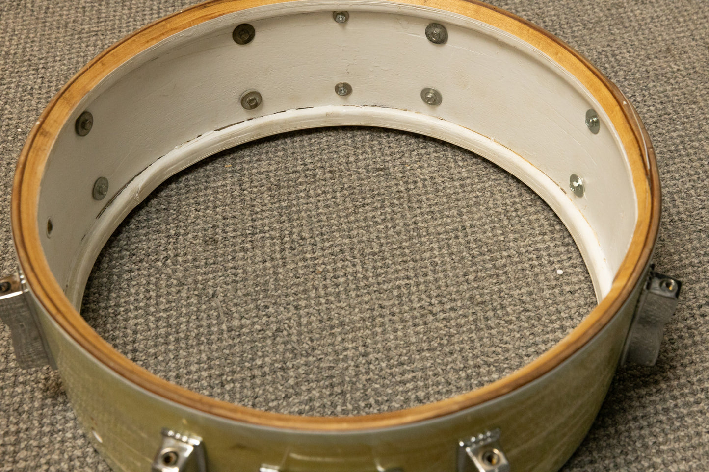 1960s Ludwig 5x14 White Marine Pearl Jazz Festival Snare Drum