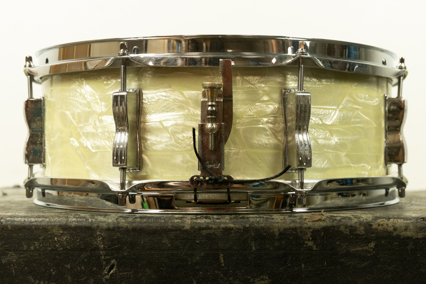 1960s Ludwig 5x14 White Marine Pearl Jazz Festival Snare Drum