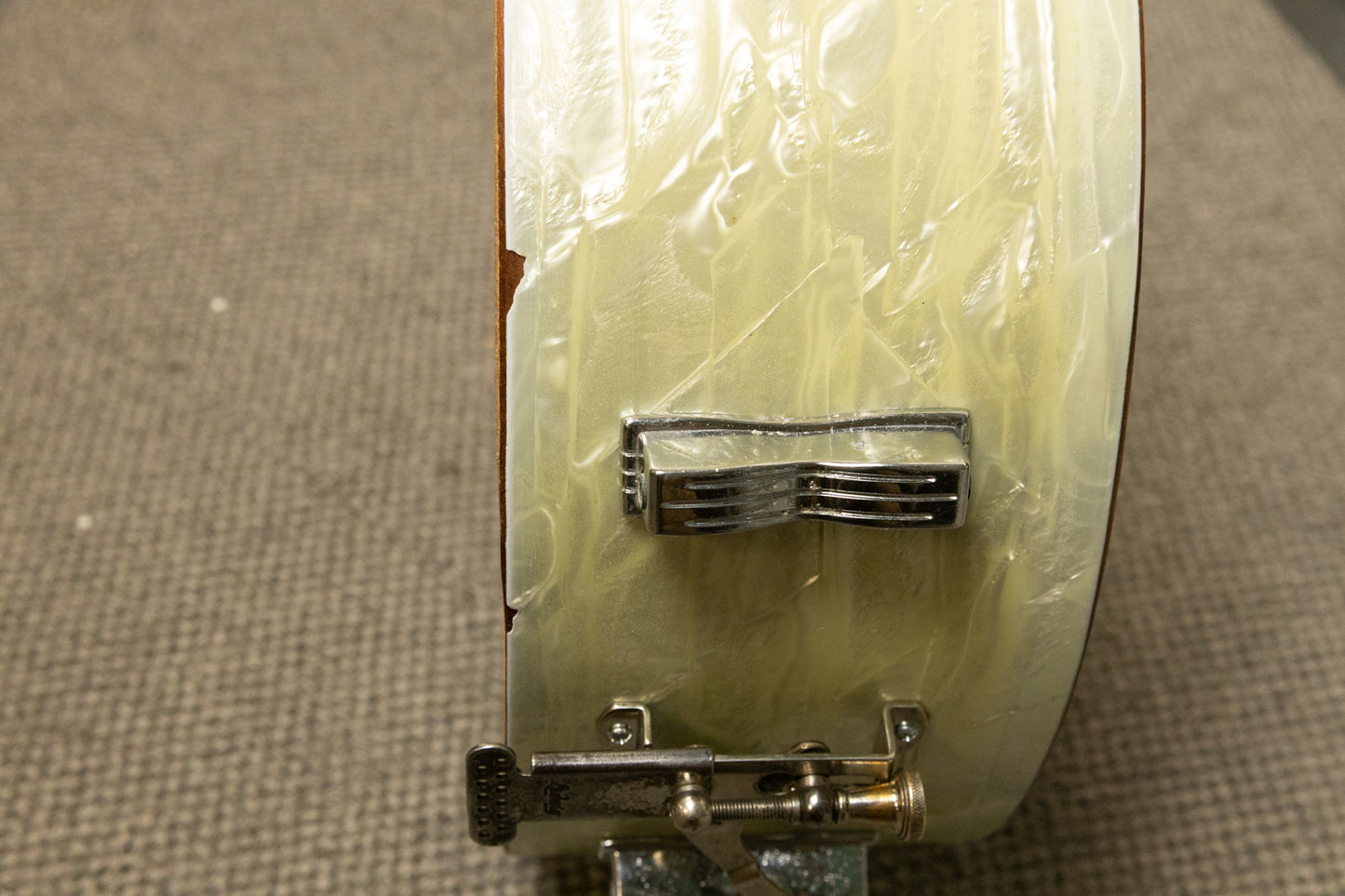 1960s Ludwig 5x14 White Marine Pearl Jazz Festival Snare Drum