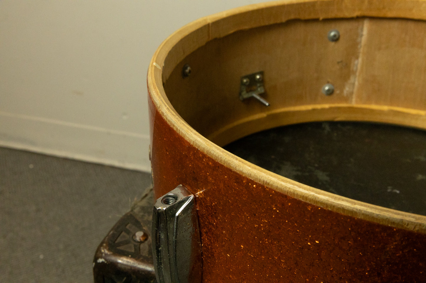 Vintage 5x14 Gold Sparkle Stewart Snare Drum