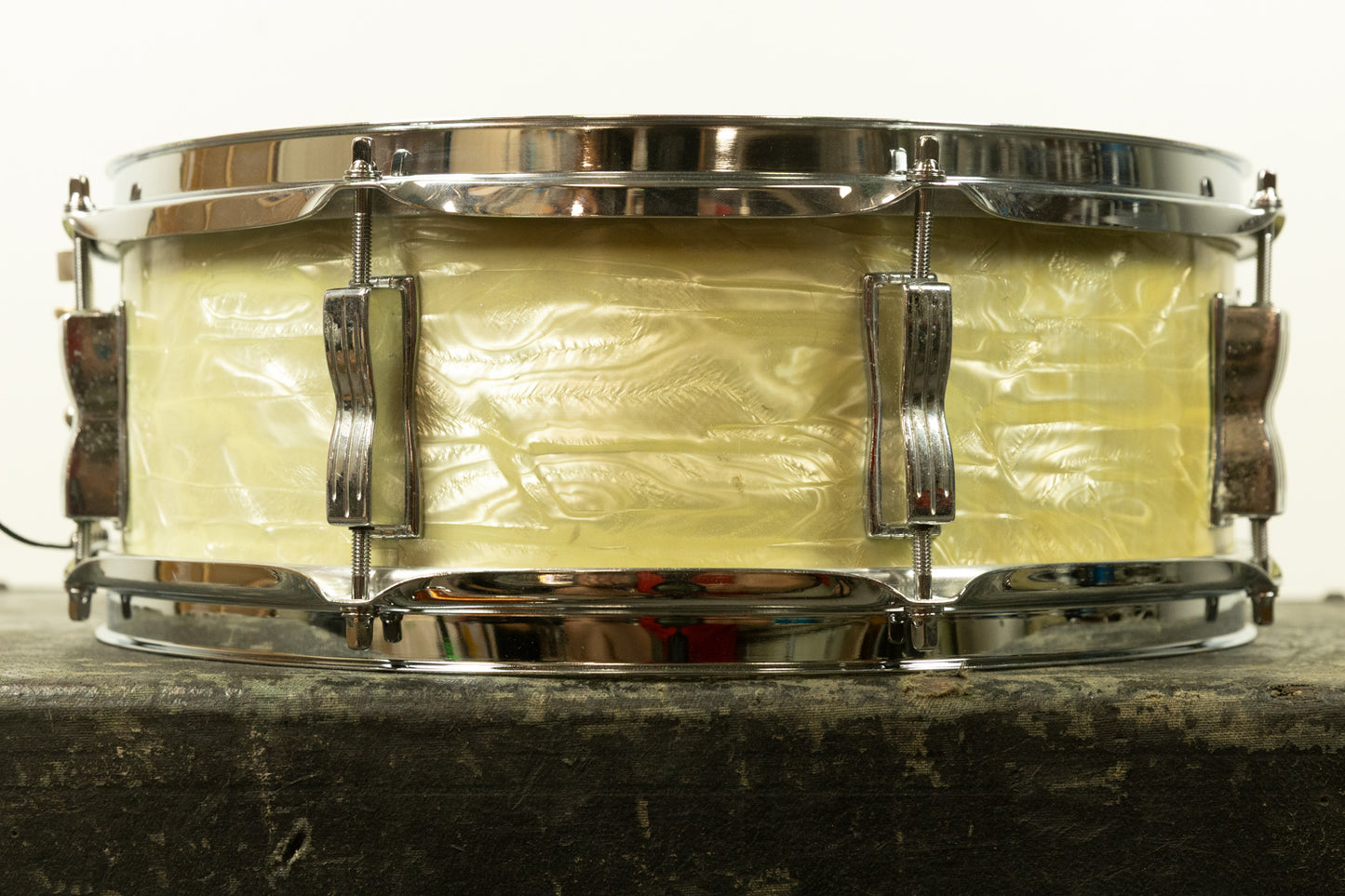 1960s Ludwig 5x14 White Marine Pearl Jazz Festival Snare Drum