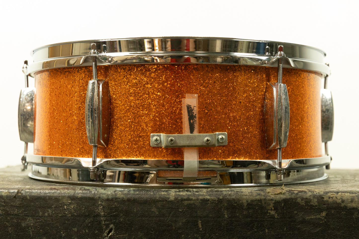 Vintage 5x14 Gold Sparkle Stewart Snare Drum