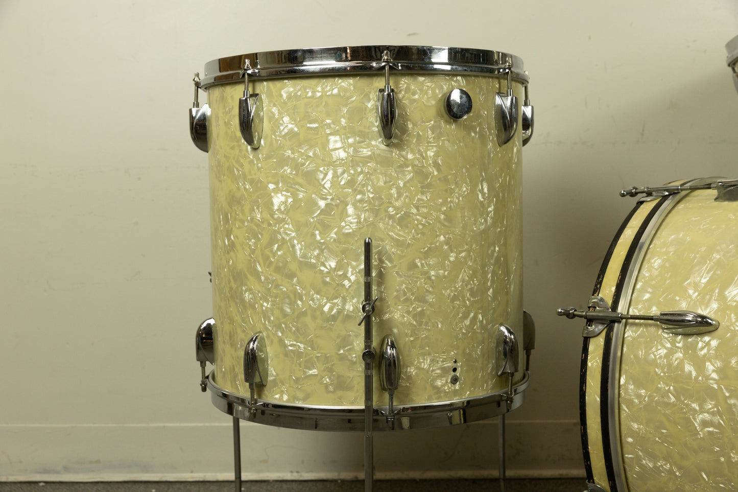 1950s Gretsch "Bop Outfit" White Marine Pearl Drum Set