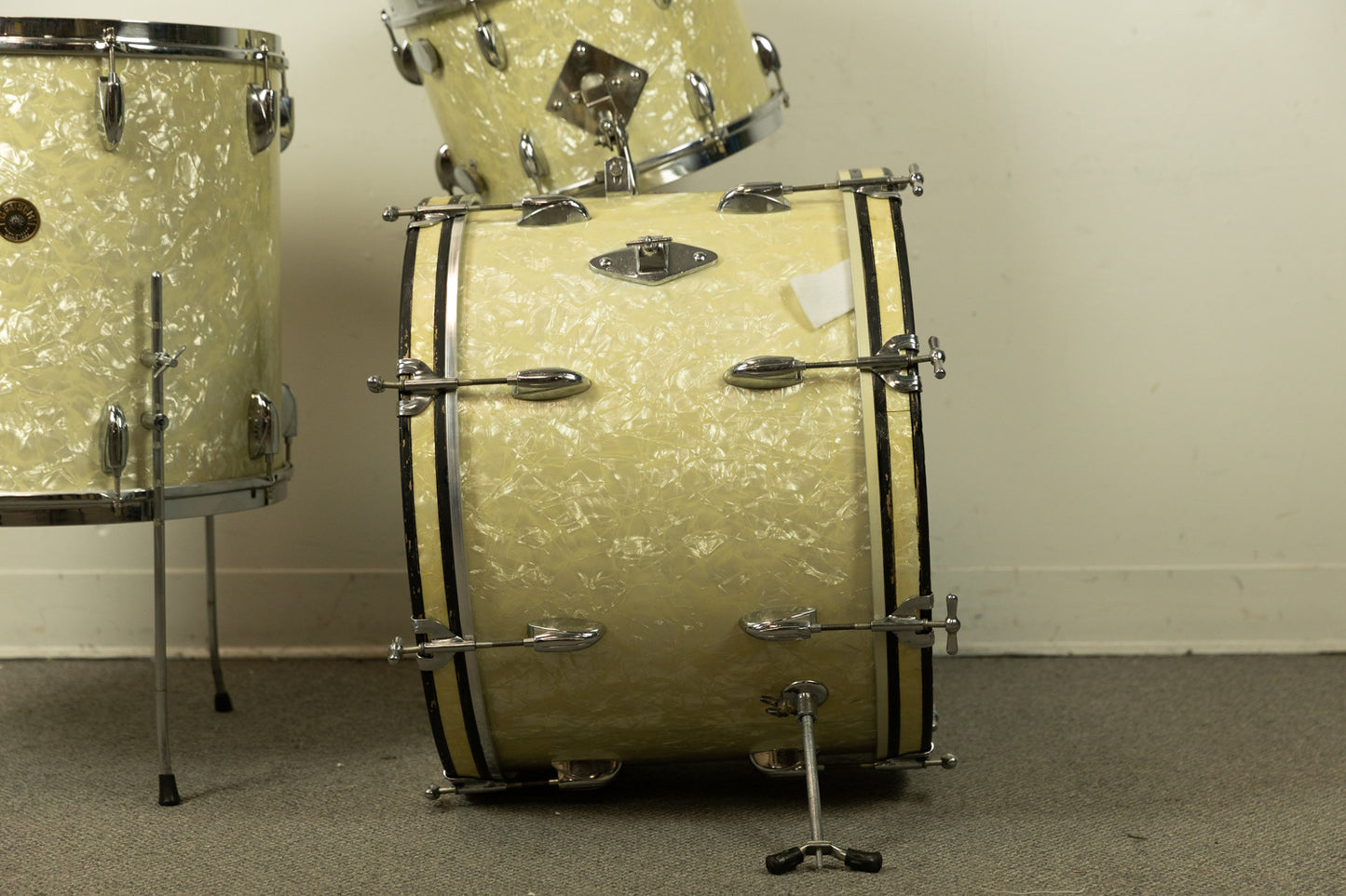 1950s Gretsch "Bop Outfit" White Marine Pearl Drum Set