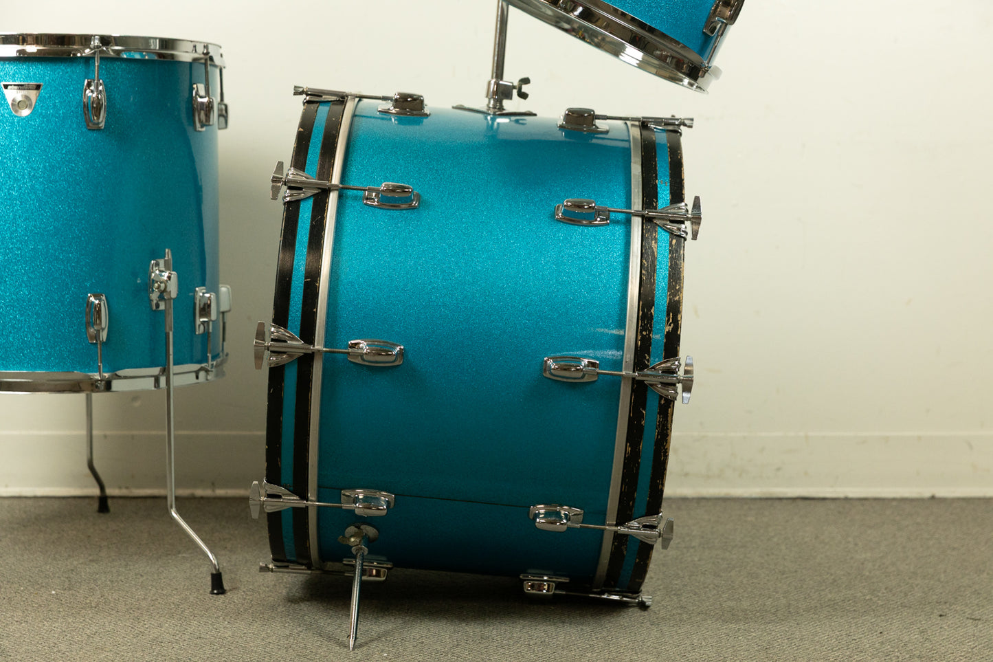1970s Ludwig Standard S-320 Blue Mist Drum Set
