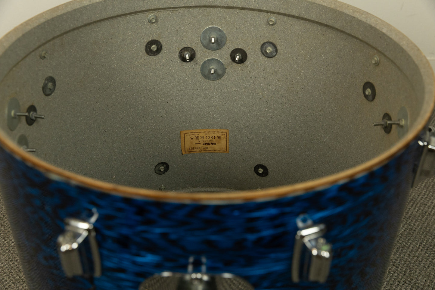 1960s Rogers 16x18 Blue Onyx Pearl Floor Tom