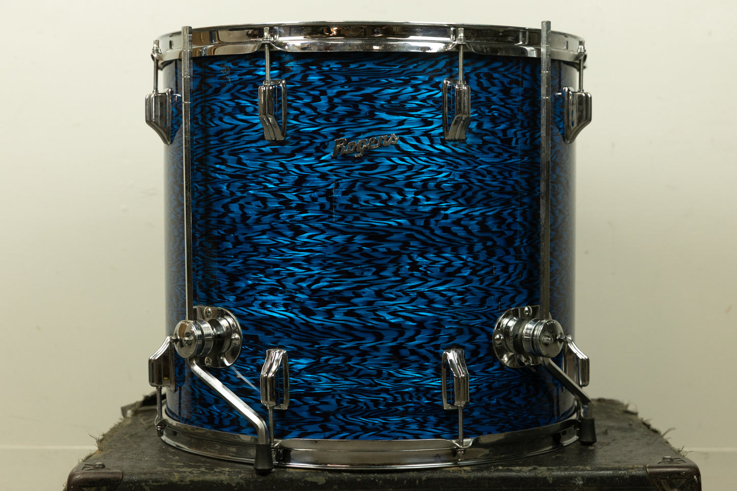 1960s Rogers 16x18 Blue Onyx Pearl Floor Tom