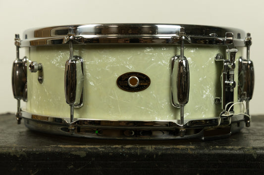 1965 Slingerland 5x14 White Marine Pearl Hollywood Ace Snare Drum