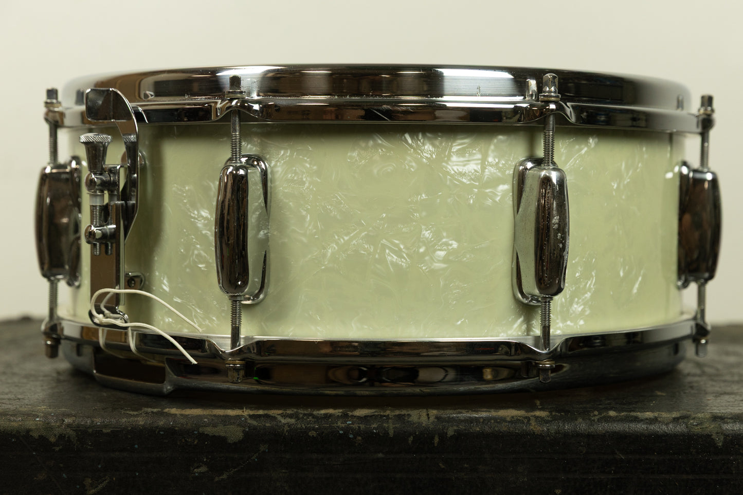 1965 Slingerland 5x14 White Marine Pearl Hollywood Ace Snare Drum