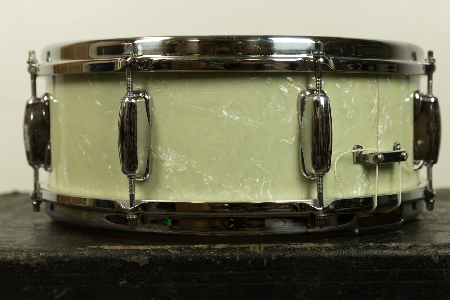 1965 Slingerland 5x14 White Marine Pearl Hollywood Ace Snare Drum