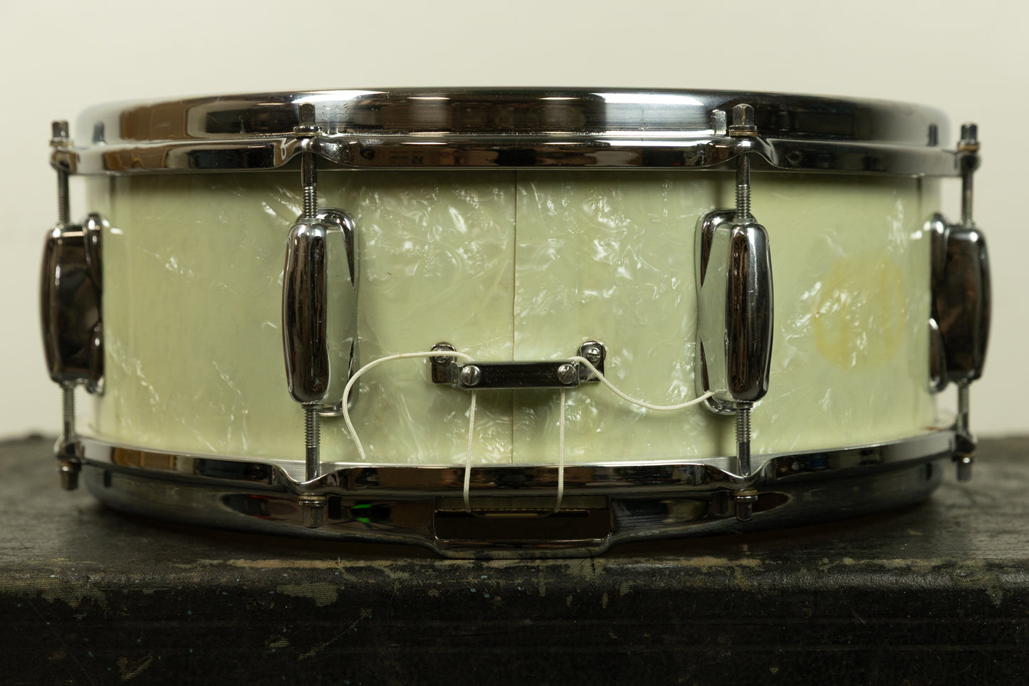 1965 Slingerland 5x14 White Marine Pearl Hollywood Ace Snare Drum