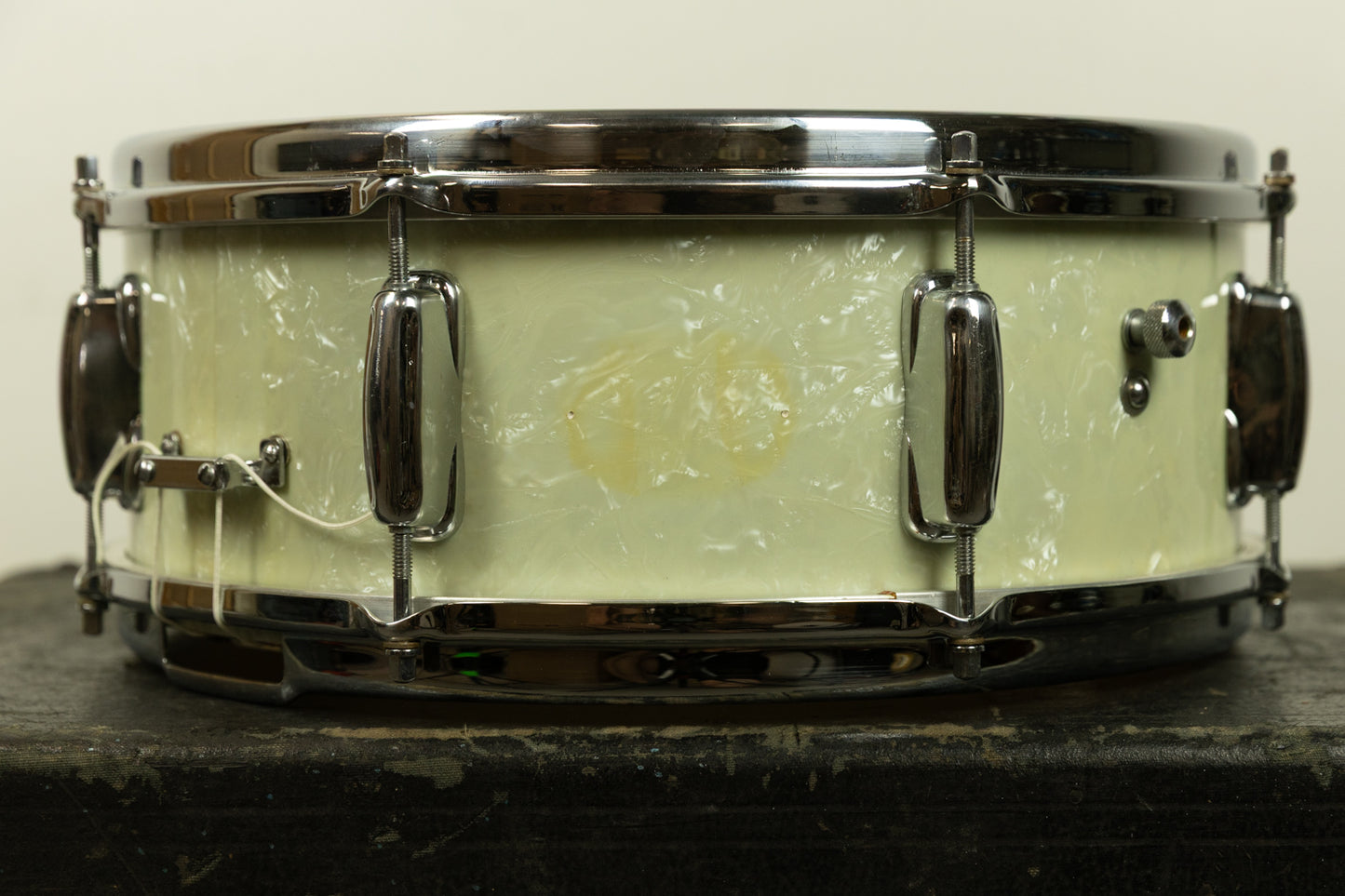 1965 Slingerland 5x14 White Marine Pearl Hollywood Ace Snare Drum