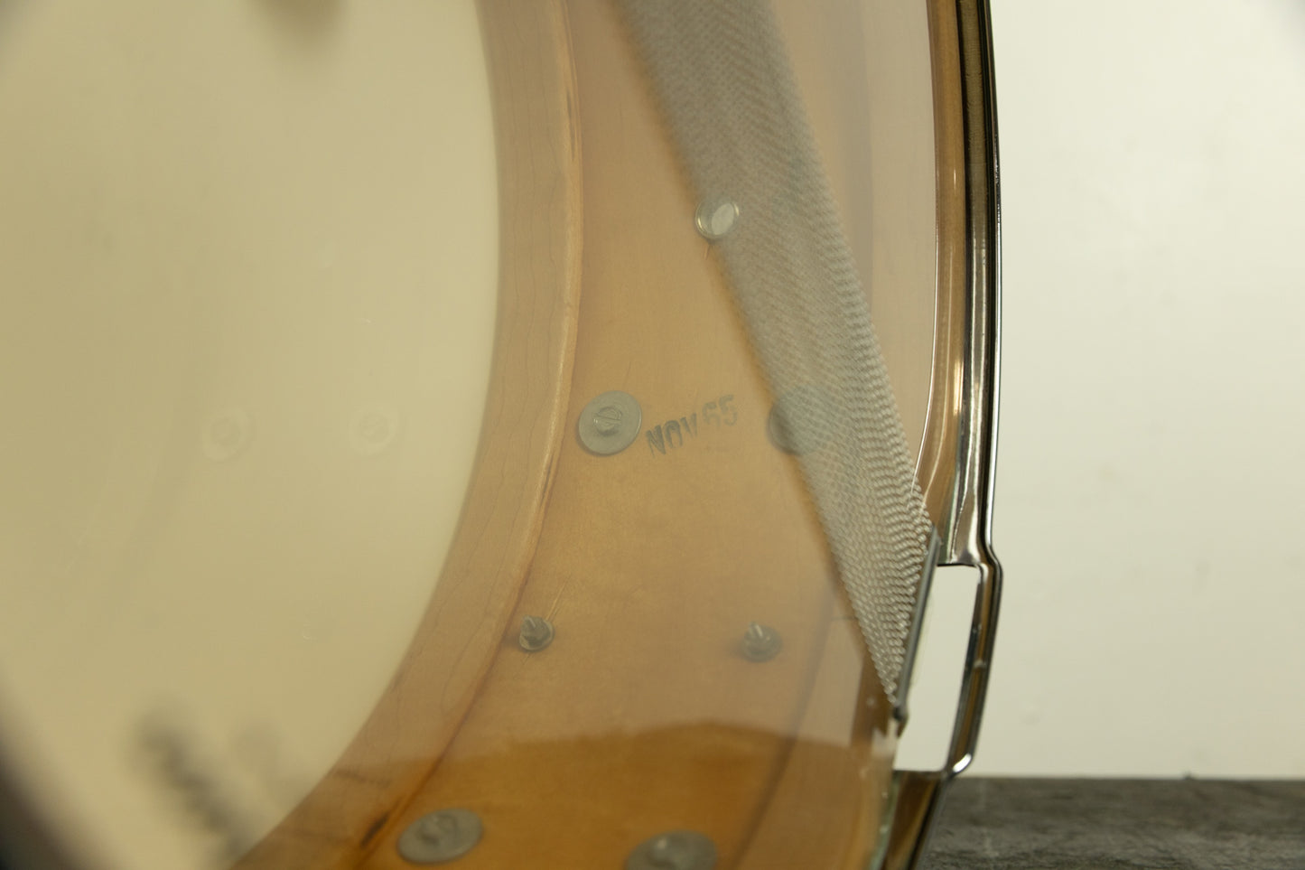 1965 Slingerland 5x14 White Marine Pearl Hollywood Ace Snare Drum
