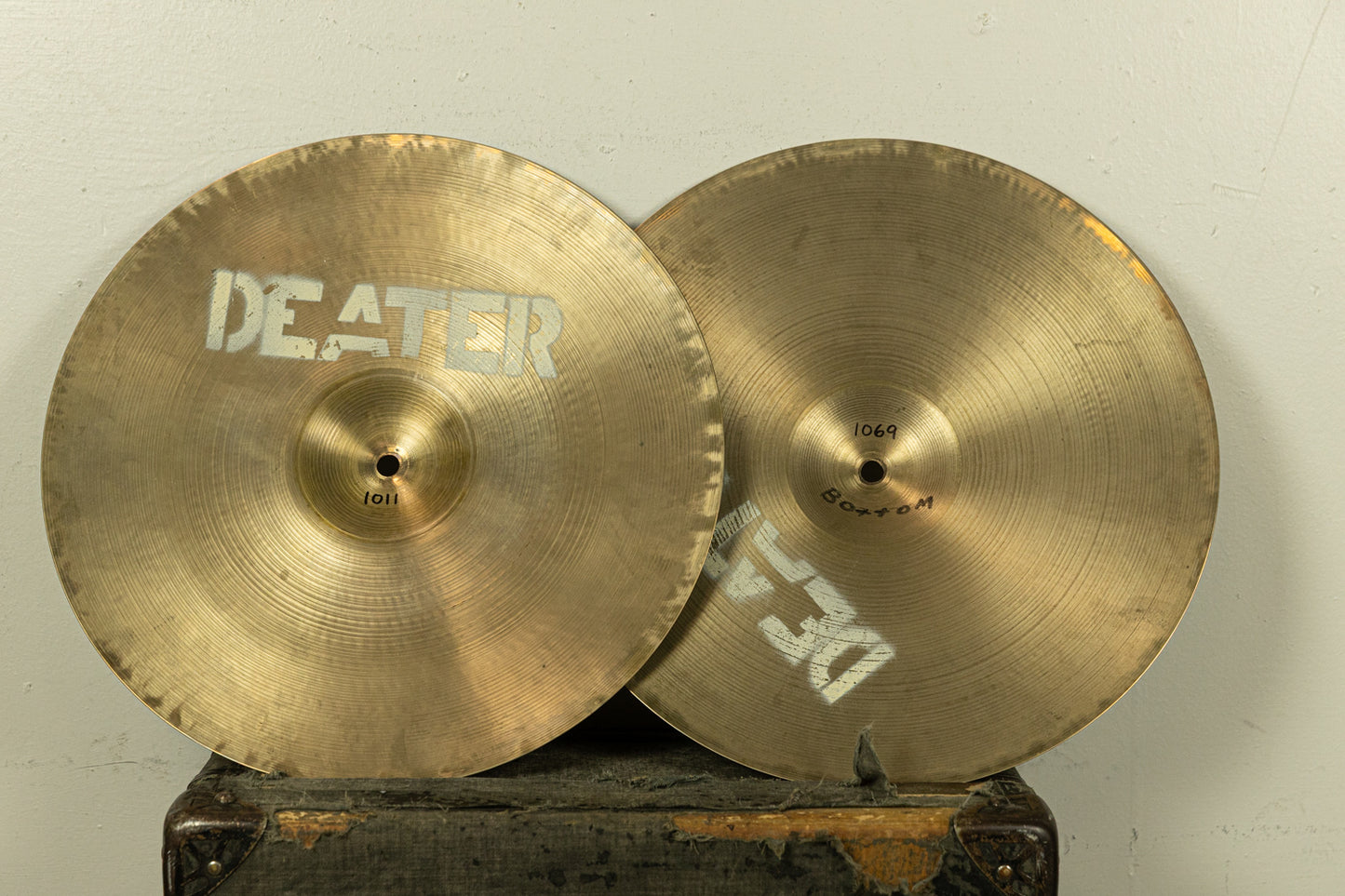 1950s Zildjian 15" A Small Stamp Hi Hat Cymbals 1011g 1069g