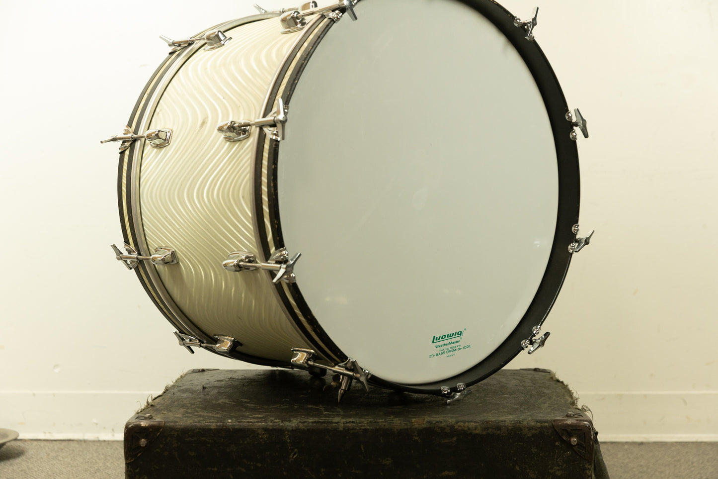 Vintage Ludwig 14x22 Standard White Astro Bass Drum