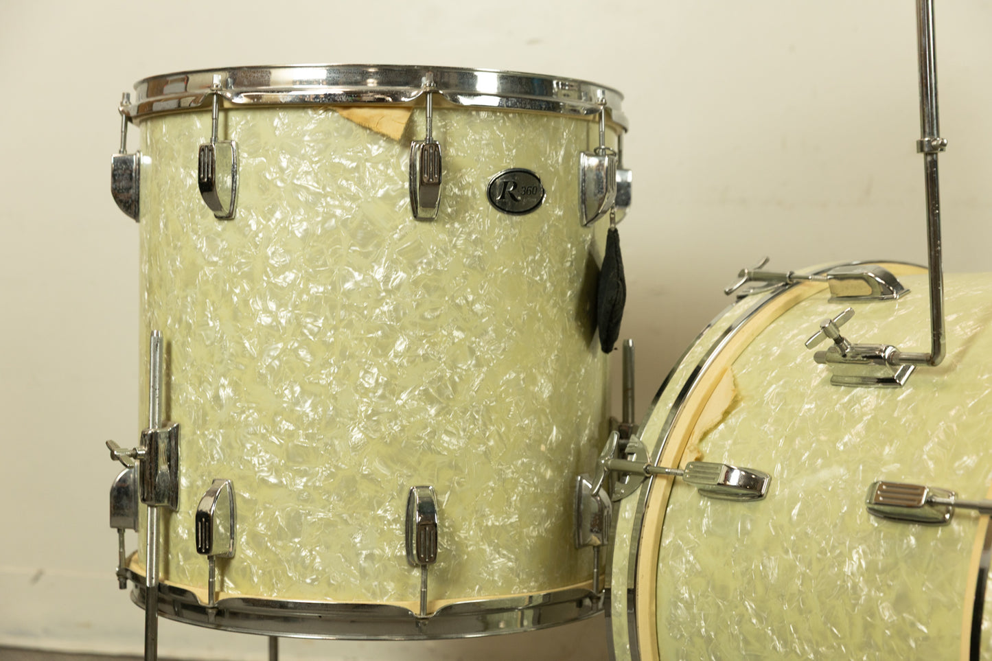 Vintage Rogers R-360 "Rock Solid" Marine Pearl Drum Set