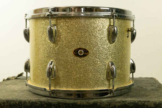 1970s Slingerland 9x13 Silver Sparkle Pearl Tom