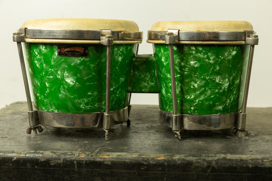Vintage Elcometa Sea Green Pearl Bongos