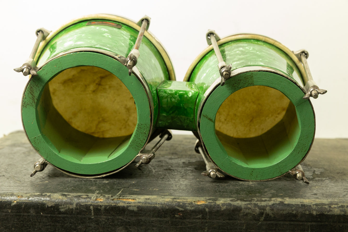 Vintage Elcometa Sea Green Pearl Bongos