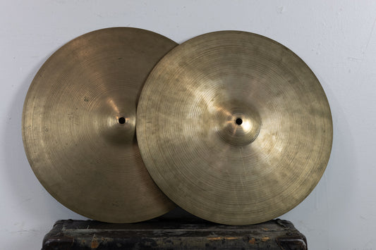 1960s 15" A Zildjian Hi Hat Cymbals 965g 999g