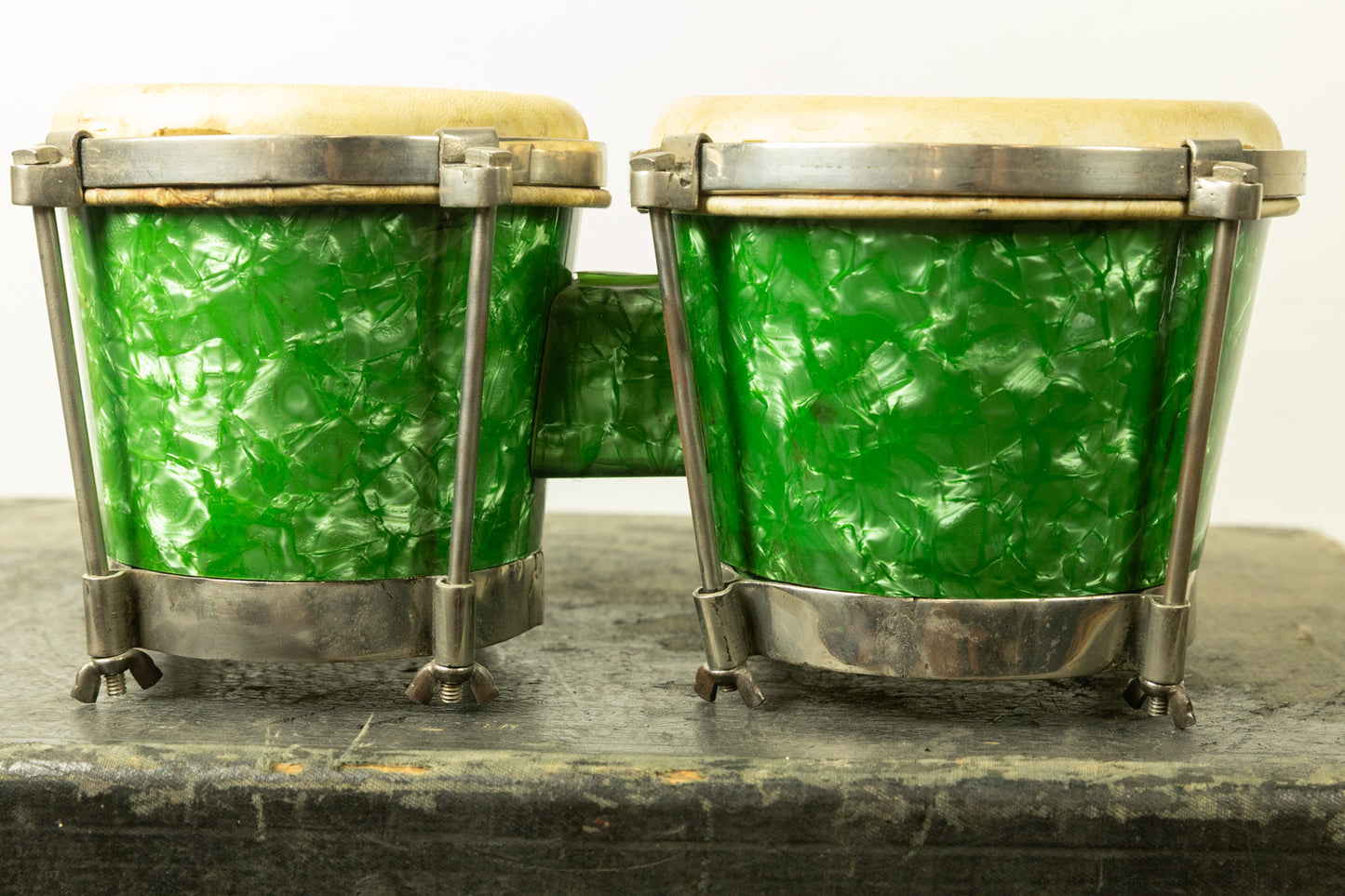 Vintage Elcometa Sea Green Pearl Bongos
