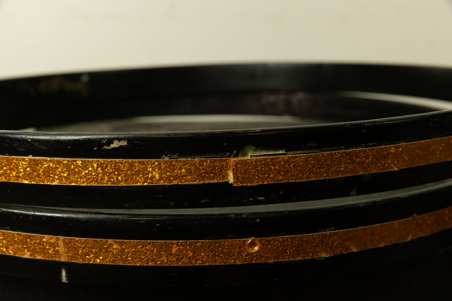 Vintage 22" Bass Drum Hoops with Gold Inlay (Pair)