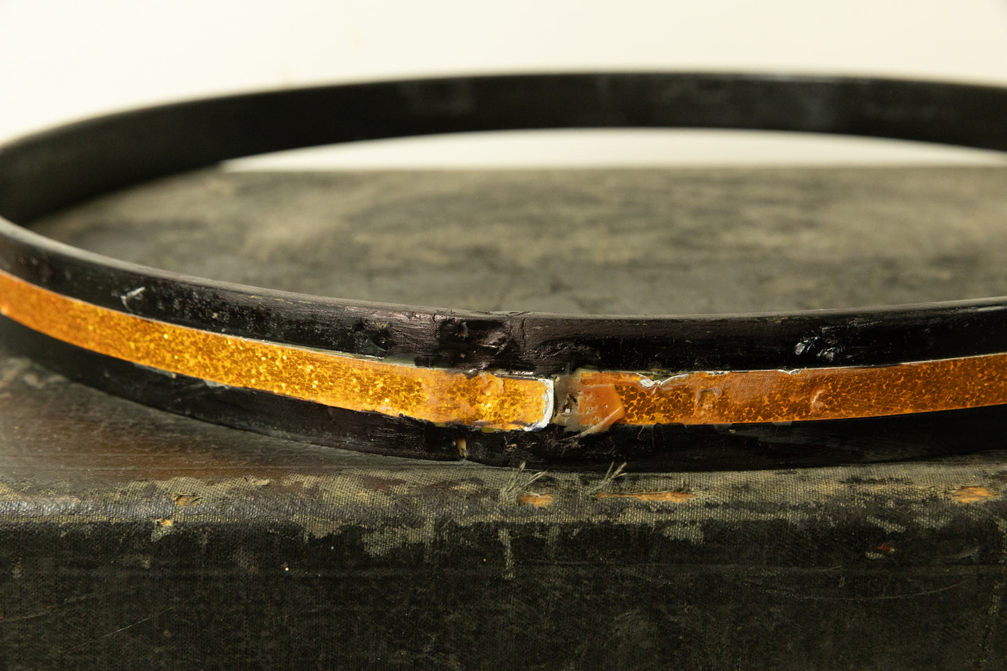 Vintage 22" Bass Drum Hoops with Gold Inlay (Pair)